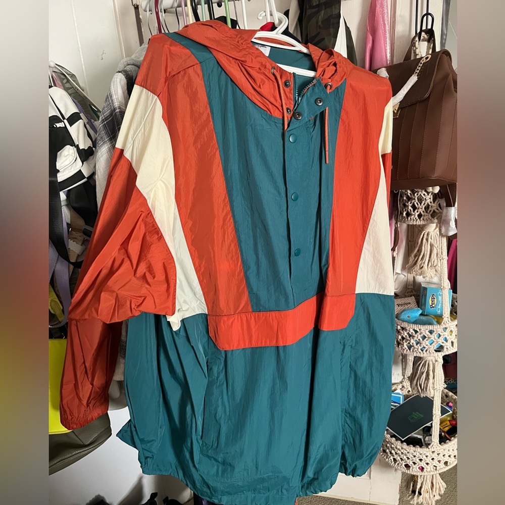 Mens 3/4 button windbreaker